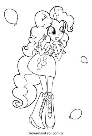 Pinkie Pie boyama sayfası – boyama etkinliği, çocuk aktivitesi