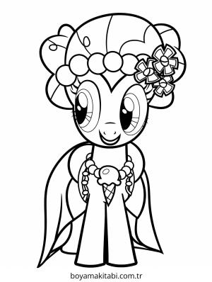 Pinkie Pie boyama sayfası – yaratıcılık, eğlenceli etkinlik