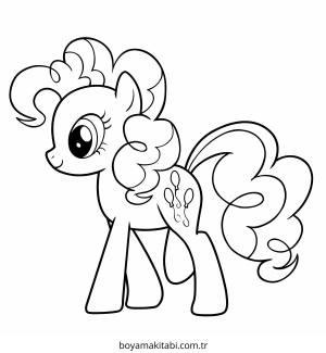 Pinkie Pie boyama sayfası – çocuklar için, çizgi film temalı
