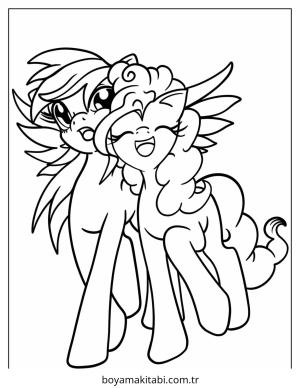 Pinkie Pie boyama sayfası – kolay boyama, eğitici aktivite