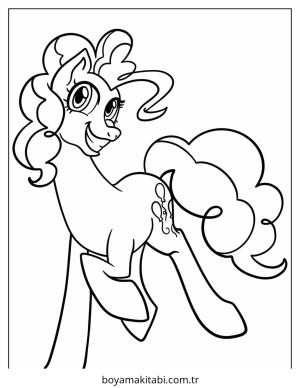Pinkie Pie boyama sayfası – basit çizim, kolay boyama