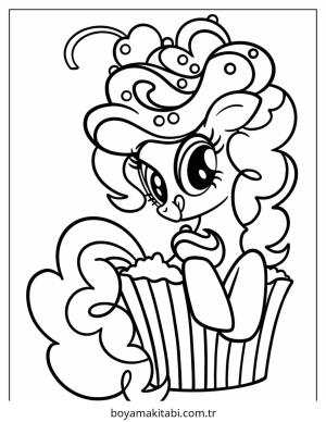 Pinkie Pie boyama sayfası – keyifli zaman, renkli çizimler
