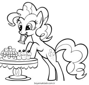 Pinkie Pie boyama sayfası – kolay boyama, eğitici aktivite