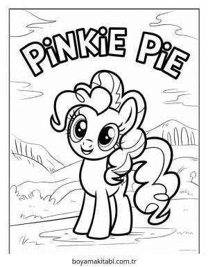 Pinkie Pie boyama sayfası – PDF indir, sevimli karakter