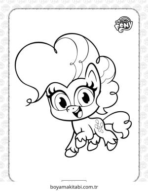 Pinkie Pie boyama sayfası – çizgi film temalı, basit çizim