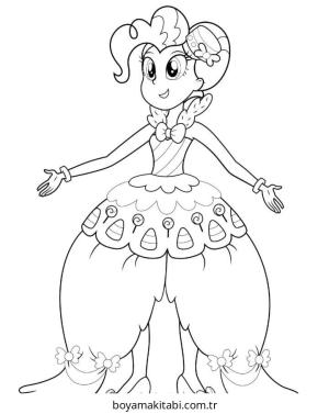 Pinkie Pie boyama sayfası – okul öncesi, evde etkinlik