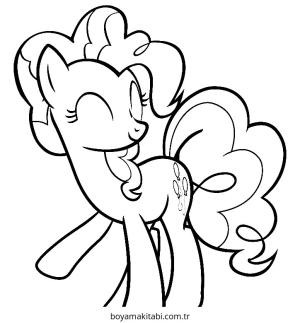 Pinkie Pie boyama sayfası – el becerilerini geliştirir, boyama çalışması