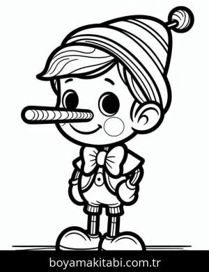 Pinokyo boyama sayfası – keyifli zaman, renkli çizimler