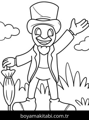 Pinokyo boyama sayfası – el becerilerini geliştirir, boyama çalışması