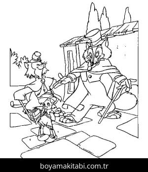 Pinokyo boyama sayfası – boyama çalışması, yaratıcılığı geliştirir