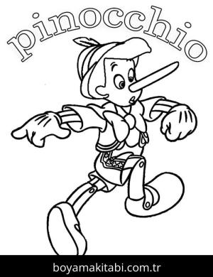 Pinokyo boyama sayfası – PDF indir, sevimli karakter