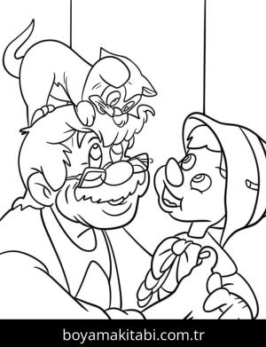 Pinokyo boyama sayfası – boyama etkinliği, çocuk aktivitesi
