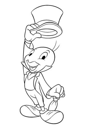 Pinokyo boyama sayfası,  coloring page, Pinokyo’da Jiminy Kriket, 