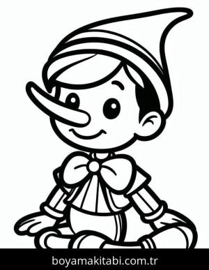 Pinokyo boyama sayfası – okul öncesi, evde etkinlik