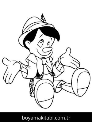 Pinokyo boyama sayfası – evde etkinlik, ücretsiz yazdır