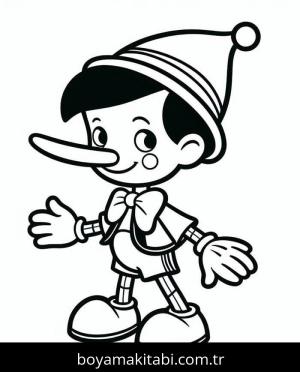 Pinokyo boyama sayfası – yaratıcılık, eğlenceli etkinlik