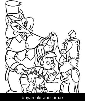 Pinokyo boyama sayfası – çocuklar için, çizgi film temalı