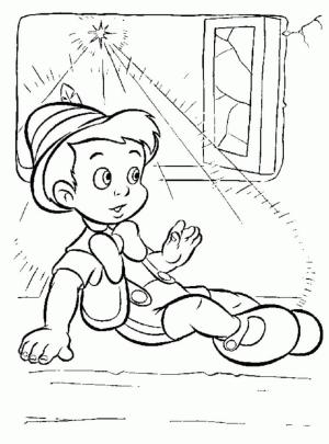 Pinokyo boyama sayfası,  coloring page, Bir Evdeki Pinokyo, 