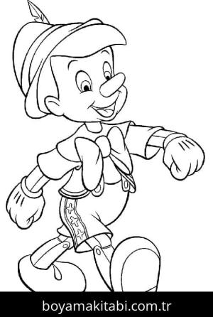 Pinokyo boyama sayfası – eğlenceli etkinlik, el becerilerini geliştirir