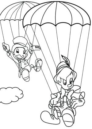 Pinokyo boyama sayfası,  coloring page, Pinokyo ve Jiminy Cricket, 