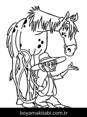 Pippi Uzunçorap boyama sayfası – boyama etkinliği, çocuk aktivitesi