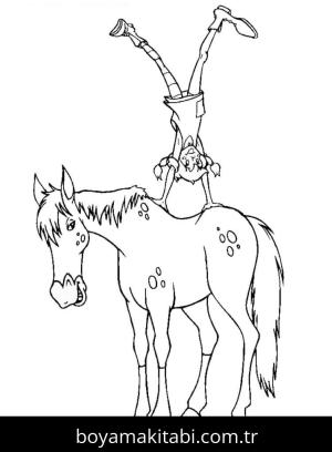 Pippi Uzunçorap boyama sayfası – boyama etkinliği, çocuk aktivitesi