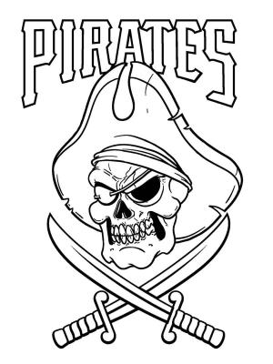 Pirate boyama sayfası,  coloring page, Korsan Logosu, 