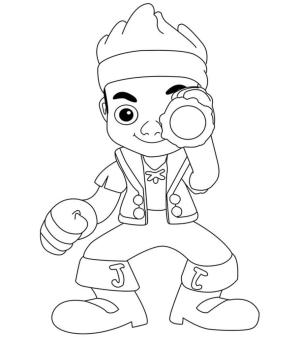 Pirate boyama sayfası,  coloring page, Havalı Jake Korsan, 