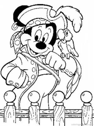 Pirate boyama sayfası,  coloring page, Miki Fare Korsanı, 