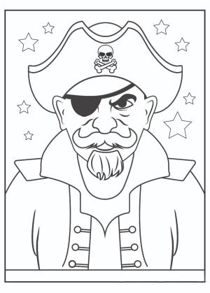 Pirate boyama sayfası,  coloring page, Yüz Korsan, 