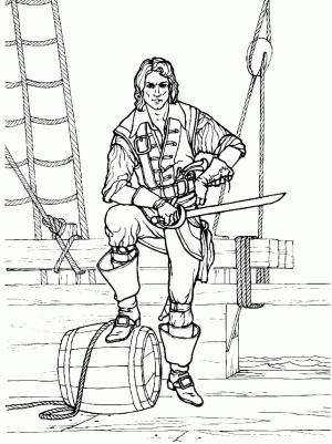 Pirate boyama sayfası,  coloring page, Serin Korsan, 