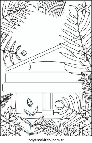 Piyano boyama sayfası – renkli çizimler, okul öncesi