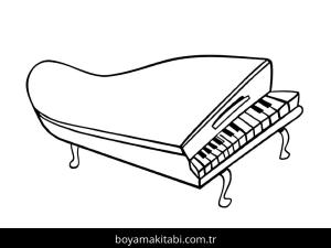 Piyano boyama sayfası – yaratıcılık, eğlenceli etkinlik