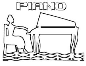 Piyano boyama sayfası,  coloring page, Piyano Müzik Aletleri, 