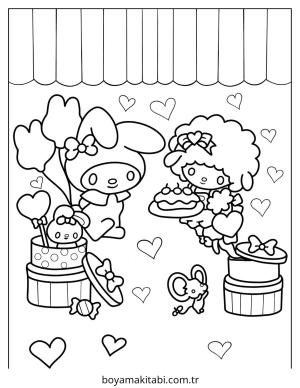 Piyano boyama sayfası – keyifli zaman, renkli çizimler