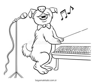 Piyano boyama sayfası – evde etkinlik, ücretsiz yazdır