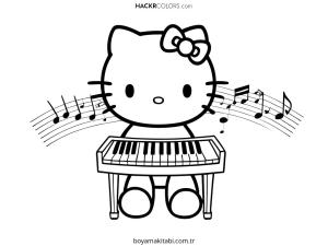Piyano boyama sayfası – evde etkinlik, ücretsiz yazdır