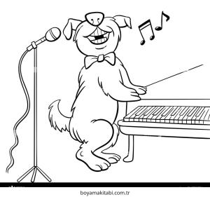 Piyano boyama sayfası – eğitici aktivite, yaratıcılık