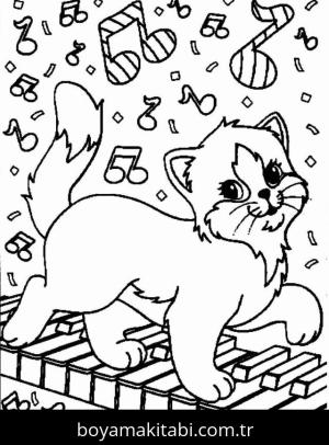 Piyano boyama sayfası – okul öncesi, evde etkinlik