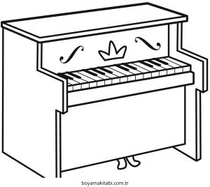 Piyano boyama sayfası – yaratıcılığı geliştirir, keyifli zaman