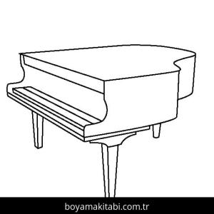Piyano boyama sayfası – yaratıcılığı geliştirir, keyifli zaman