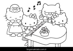 Piyano boyama sayfası – boyama çalışması, yaratıcılığı geliştirir