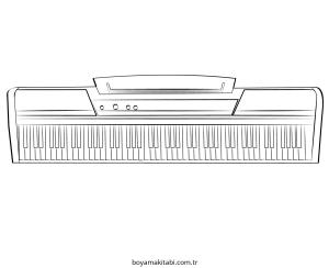 Piyano boyama sayfası – eğitici aktivite, yaratıcılık