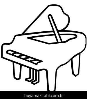 Piyano boyama sayfası – evde etkinlik, ücretsiz yazdır