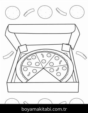 Pizza boyama sayfası – ücretsiz yazdır, boyama etkinliği