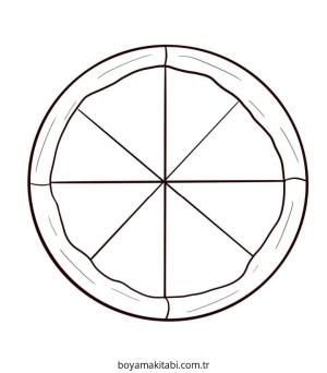 Pizza boyama sayfası – boyama etkinliği, çocuk aktivitesi