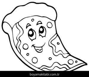 Pizza boyama sayfası – boyama çalışması, yaratıcılığı geliştirir