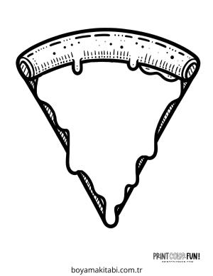 Pizza boyama sayfası – okul öncesi, evde etkinlik