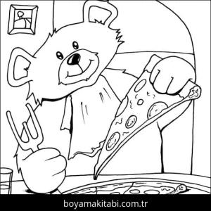 Pizza boyama sayfası – yaratıcılık, eğlenceli etkinlik