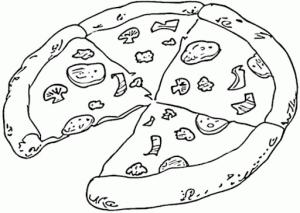 Pizza boyama sayfası,  coloring page, Bedava Pizza, 